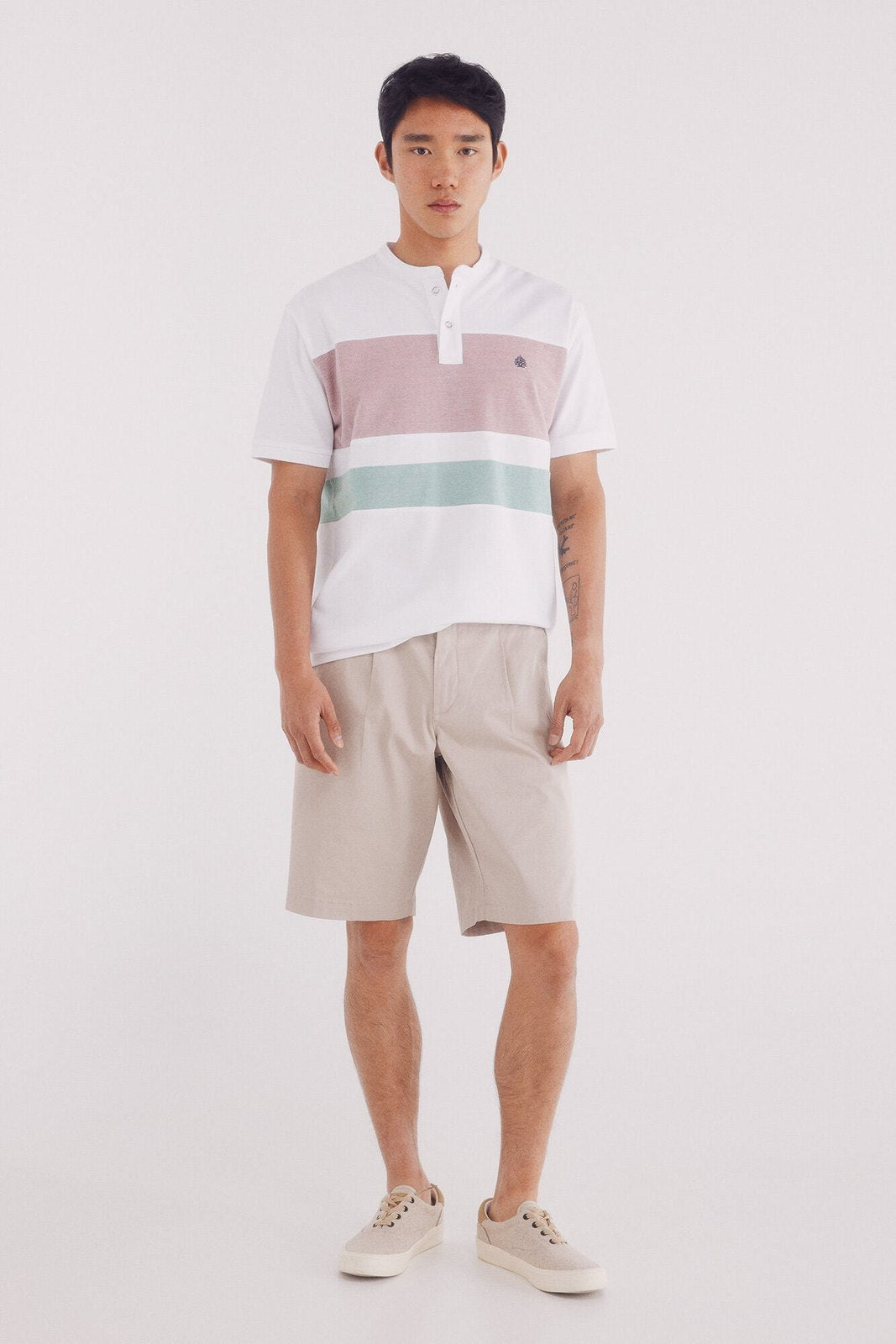Springfield Polo Mao Oxford Regular Fit - White 4 Shaws Department Stores