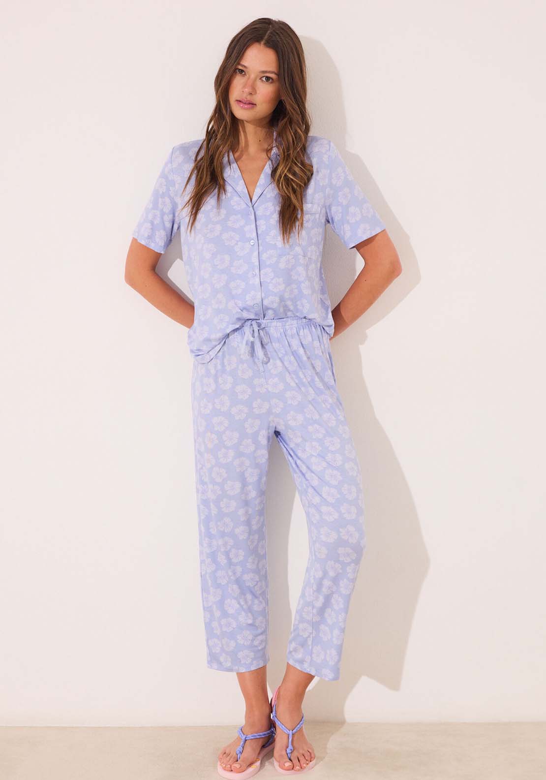 Short Sleeves Masculine Pyjama - Blue