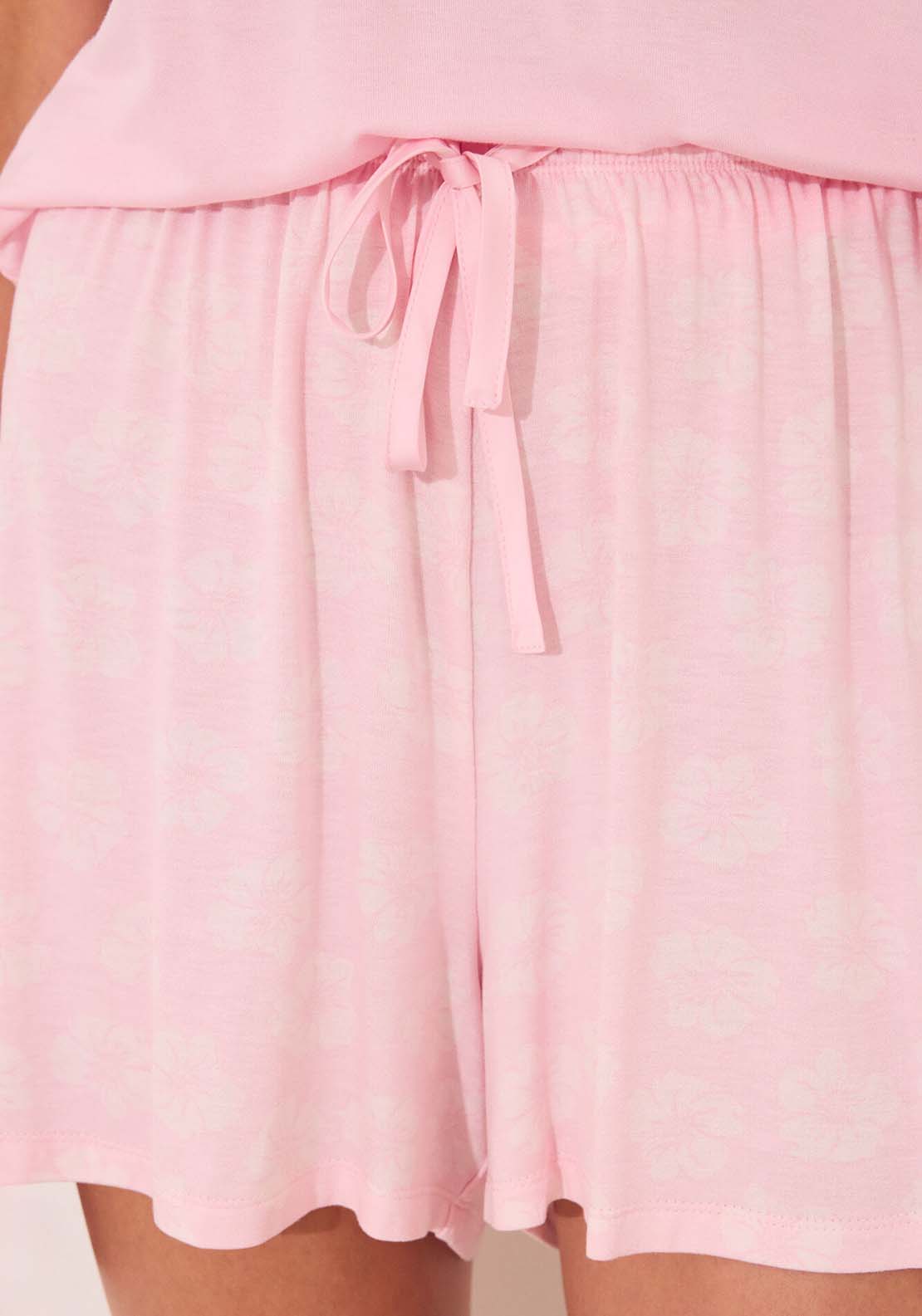 Short Sleeves Short Pant Pyjama - Pink