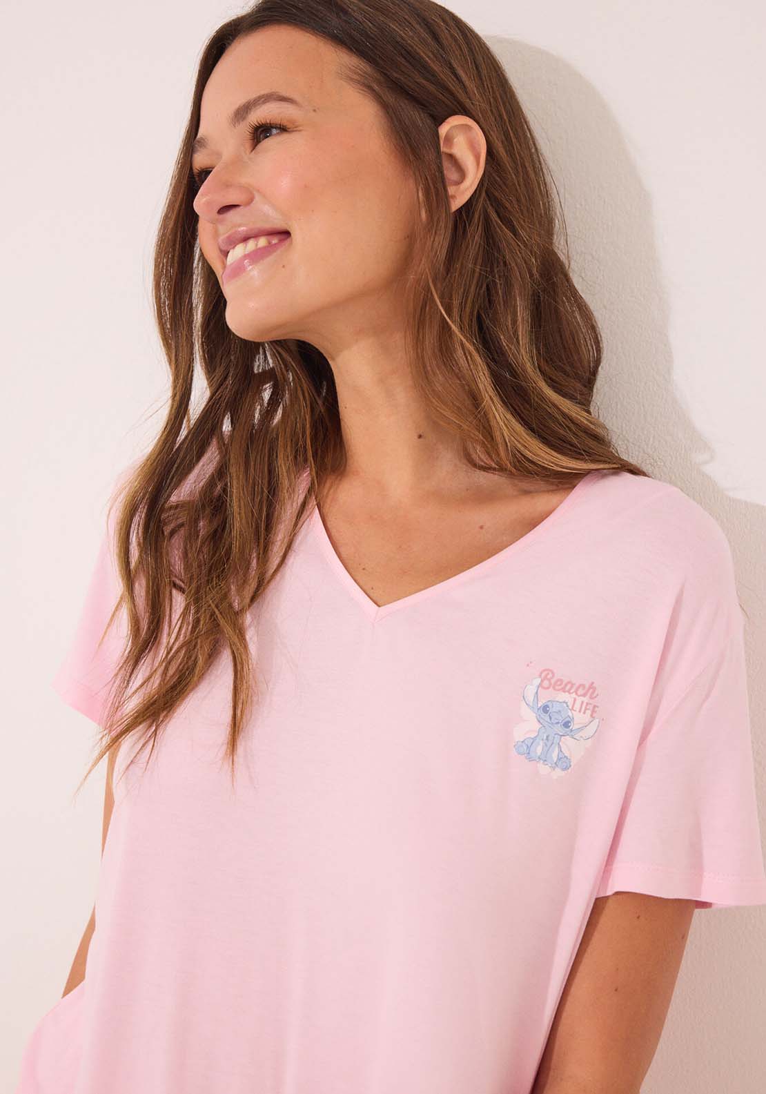 Short Sleeves Short Pant Pyjama - Pink