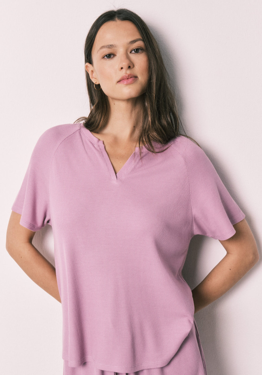 Waffle Short Pyjamas - Pink
