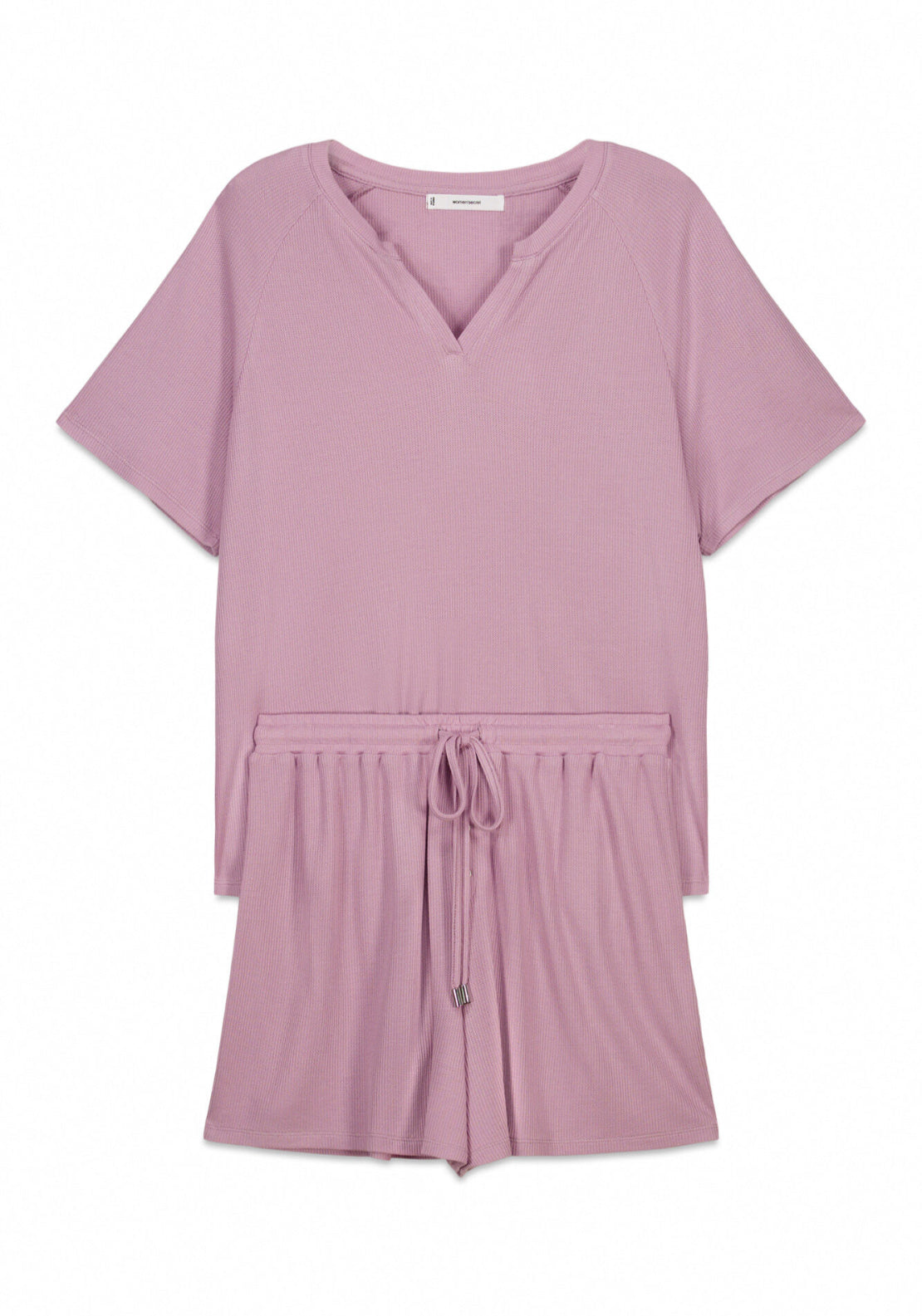 Waffle Short Pyjamas - Pink