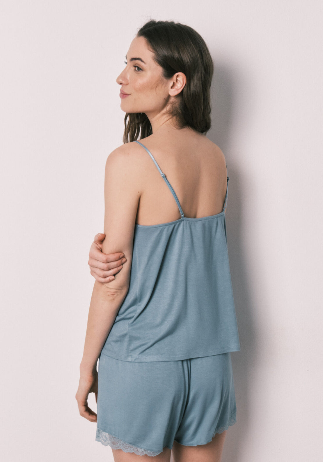 Viscose Soft Touch Short Pyjamas - Blue