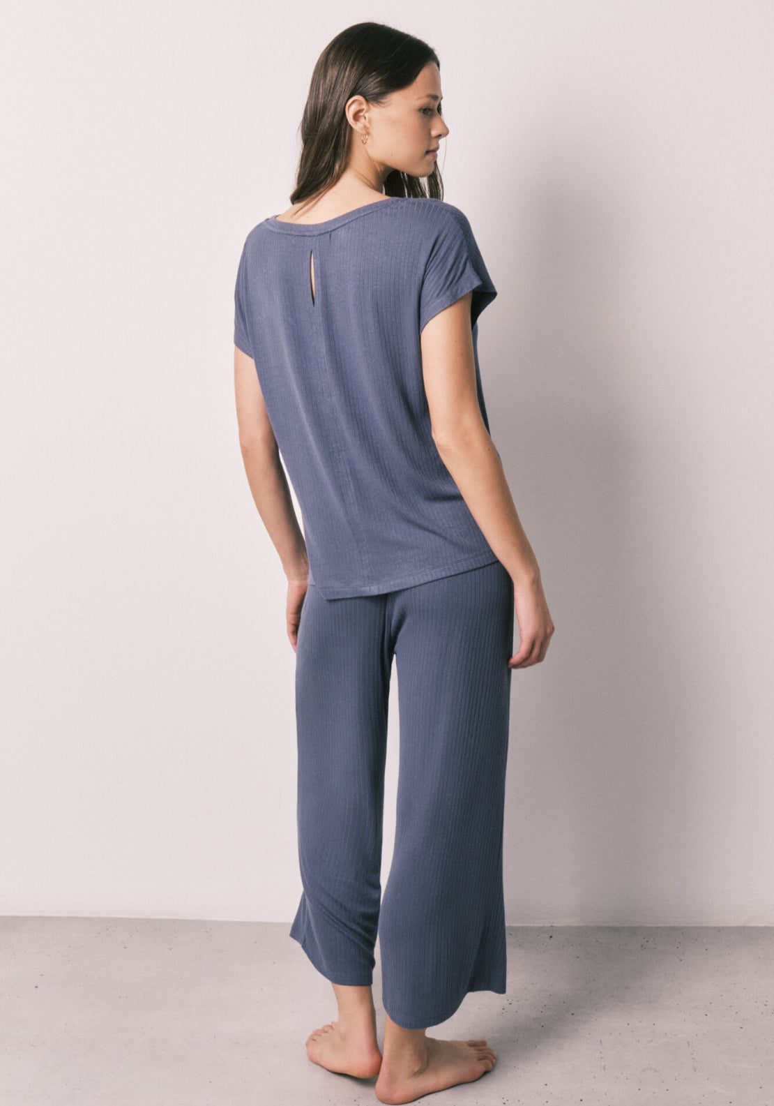 Soft Viscose Capri Pyjamas - Blue