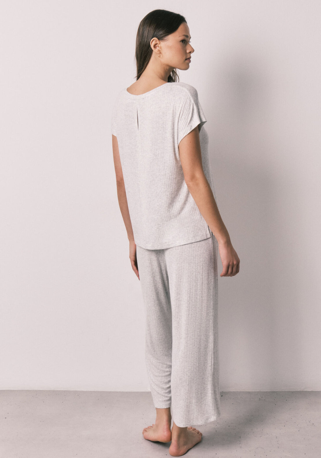 Viscose Soft Capri Pyjamas - Grey