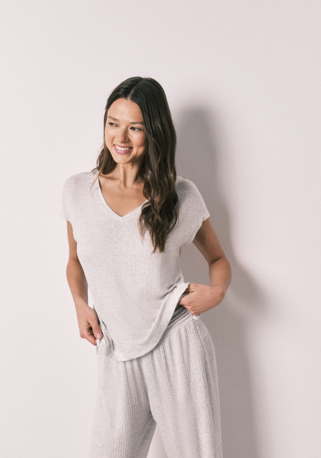 Viscose Soft Capri Pyjamas - Grey