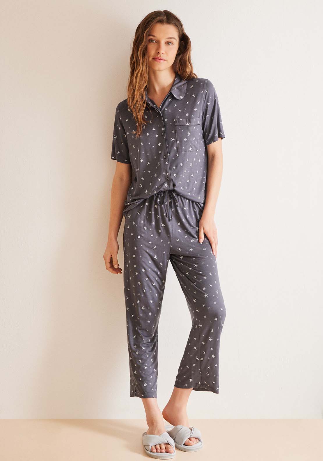 Womens Secret Grey Capri classic pyjama - Grey 1 Shaws Department Stores