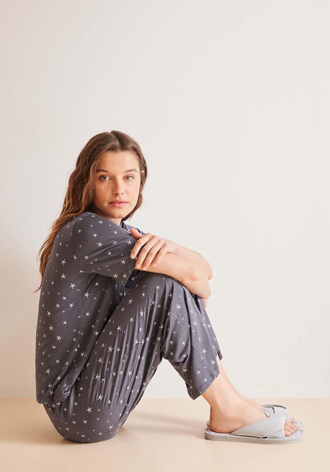 Womens Secret Grey Capri classic pyjama - Grey 2 Shaws Department Stores