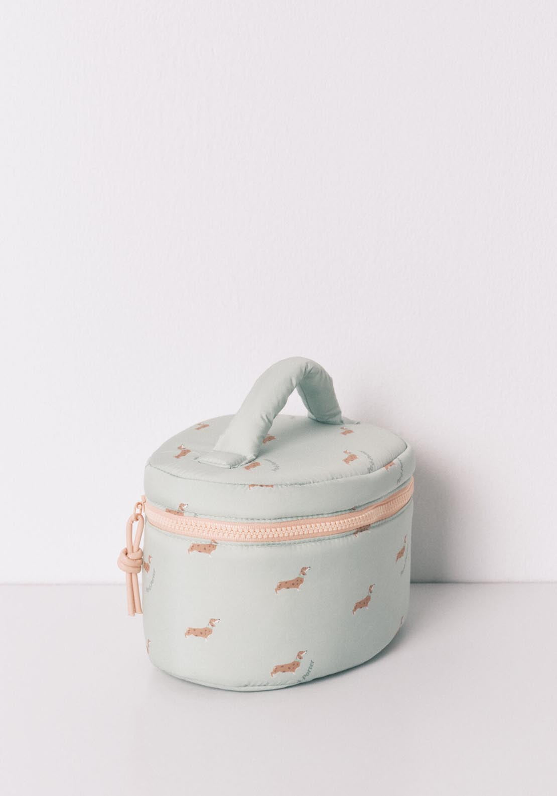 Dog Print Vanity Case Medium - Green
