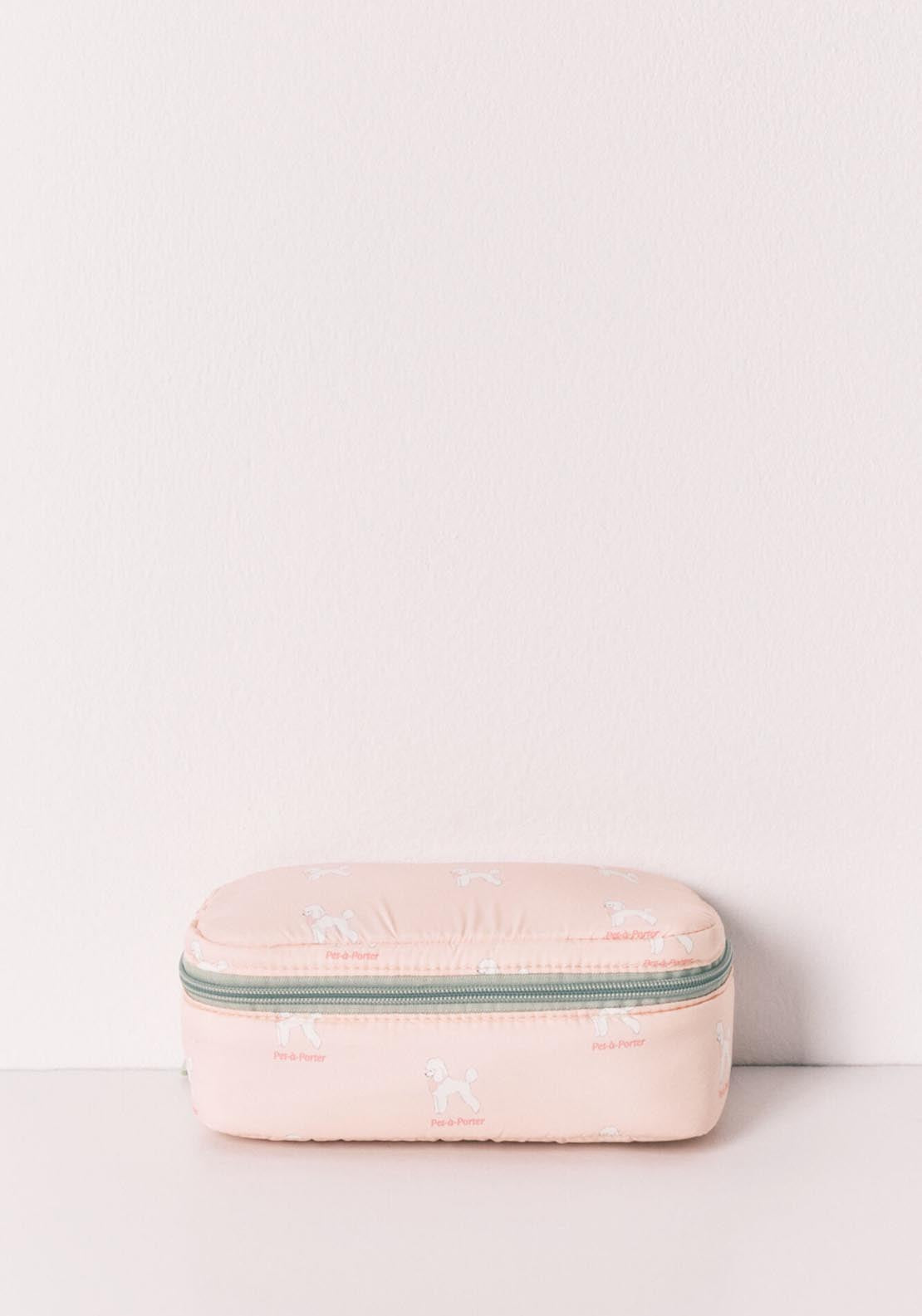 Dog Print Vanity Case Small - Orange