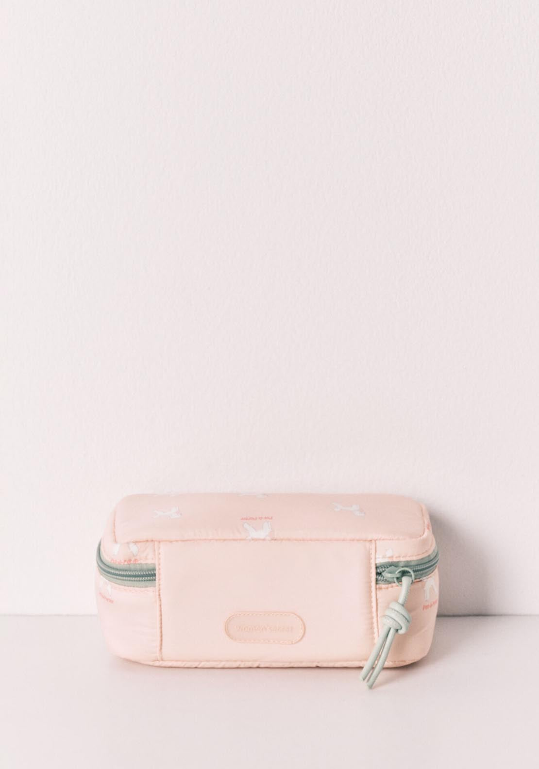 Dog Print Vanity Case Small - Orange