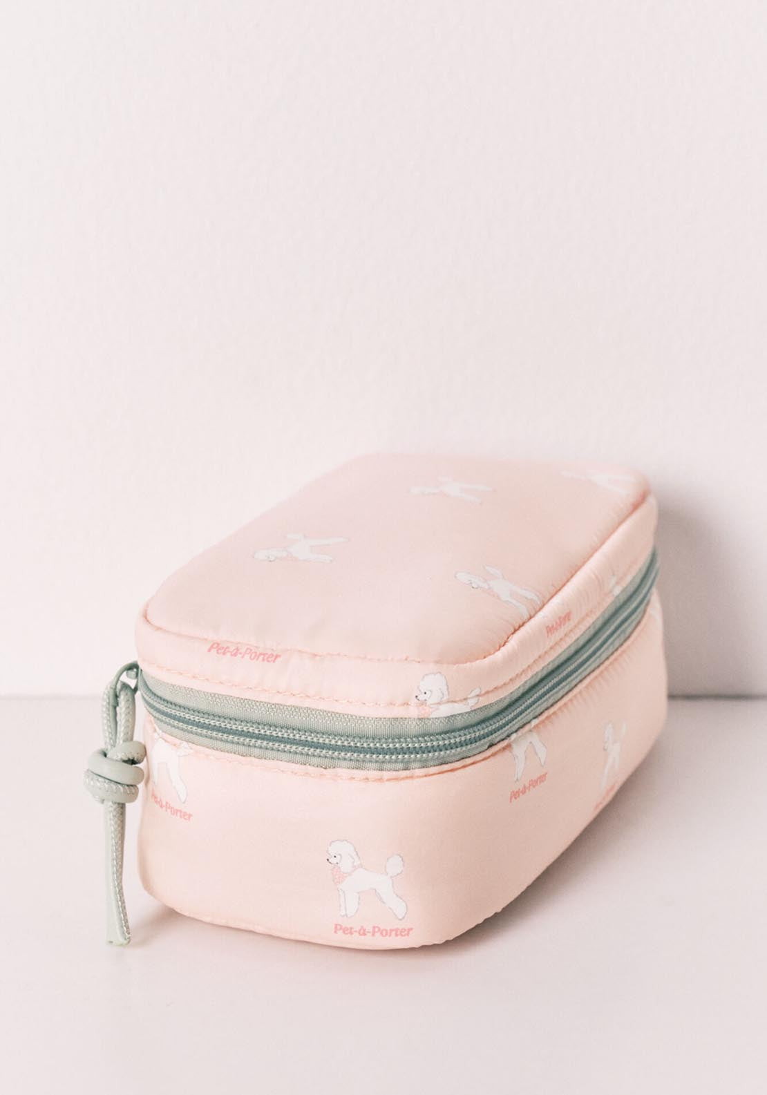 Dog Print Vanity Case Small - Orange