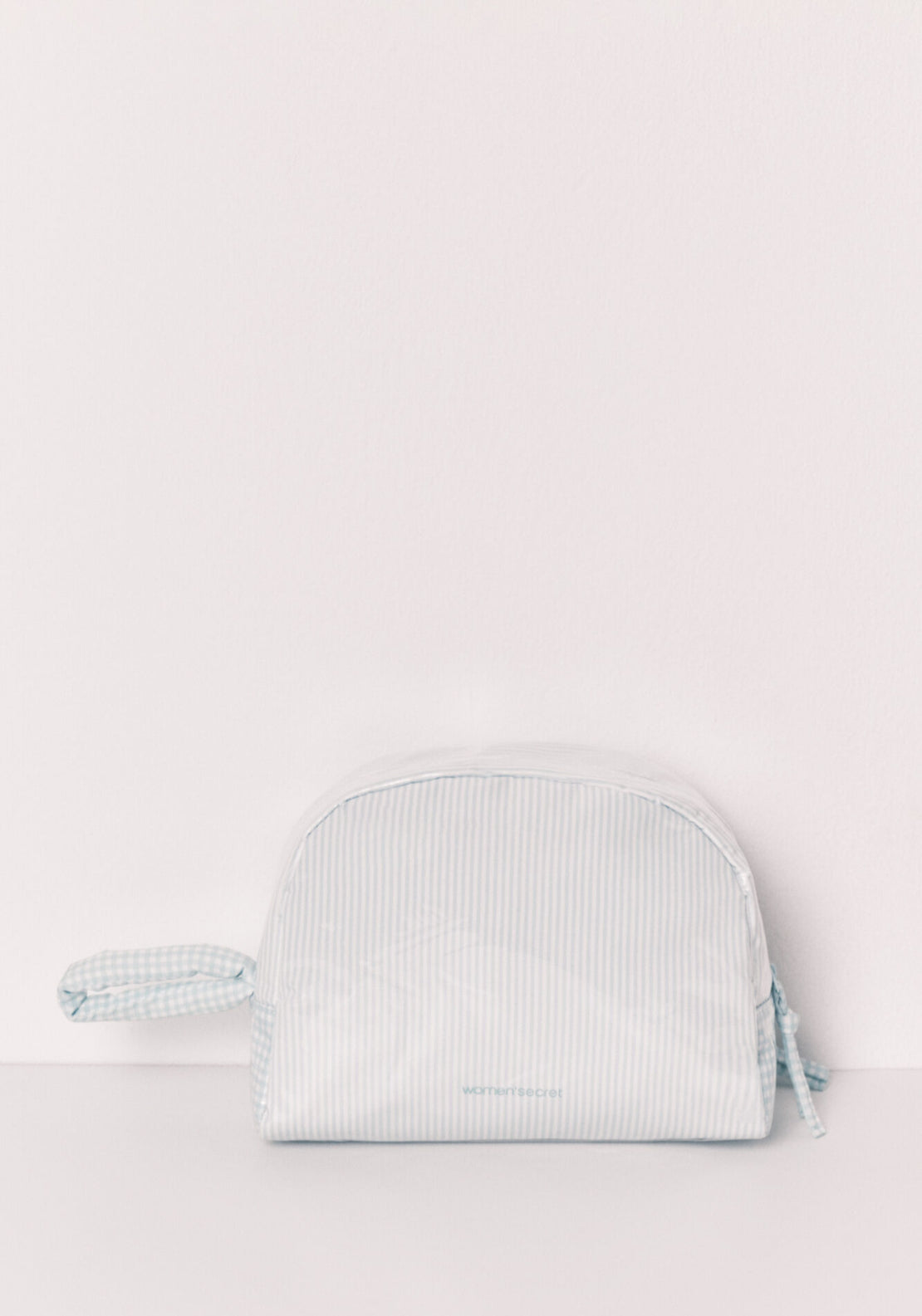 Quilted Plaid &amp; Striped Vanity Case - Green