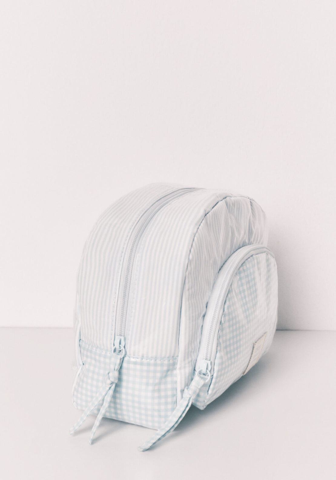 Quilted Plaid &amp; Striped Vanity Case - Green