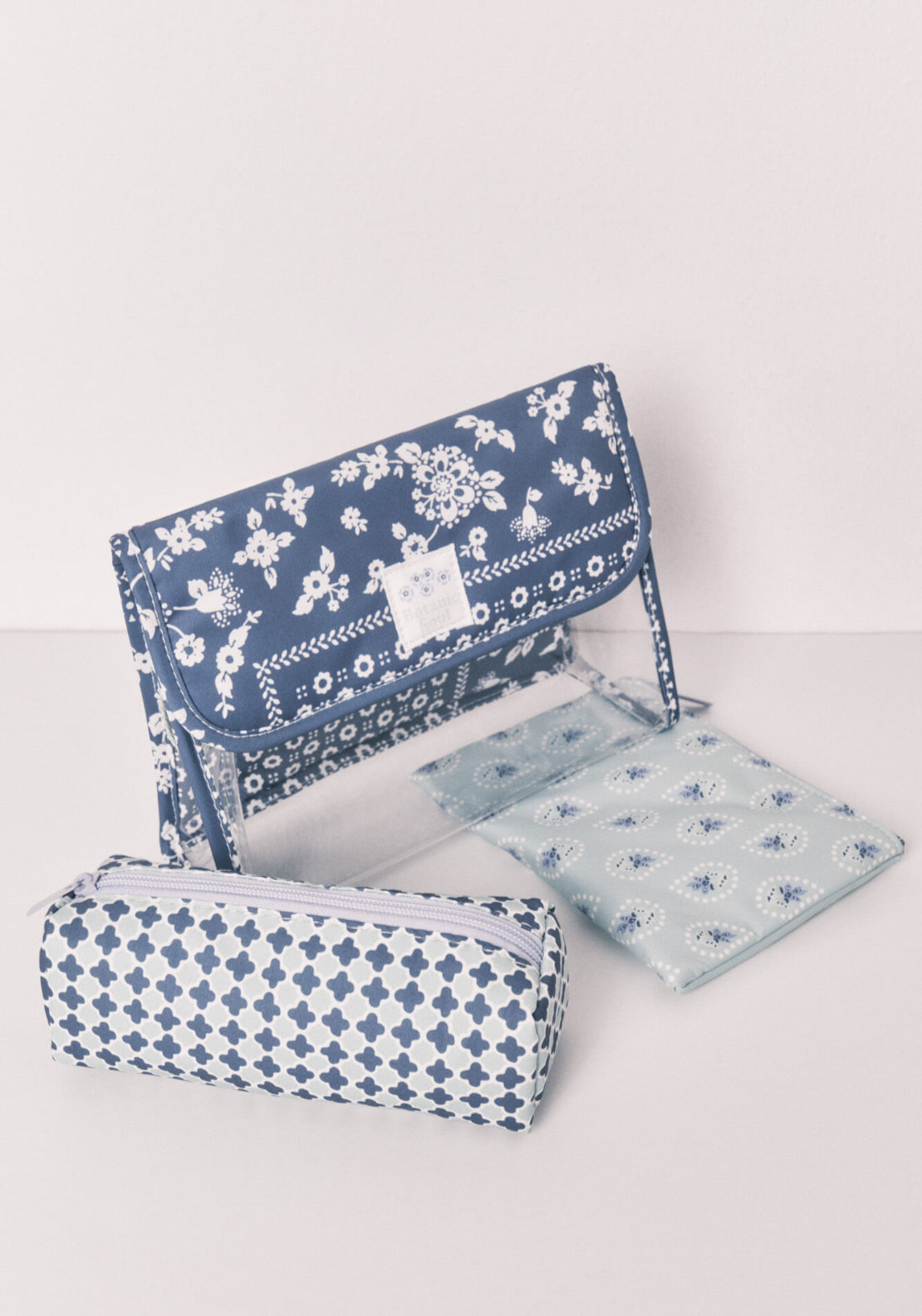 Patchwork Vanity Case 2-Pack - Pink