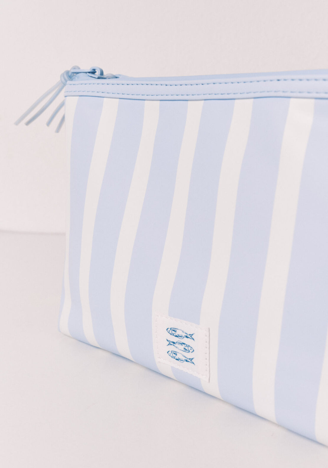 Striped Medium Vanity Case - Blue