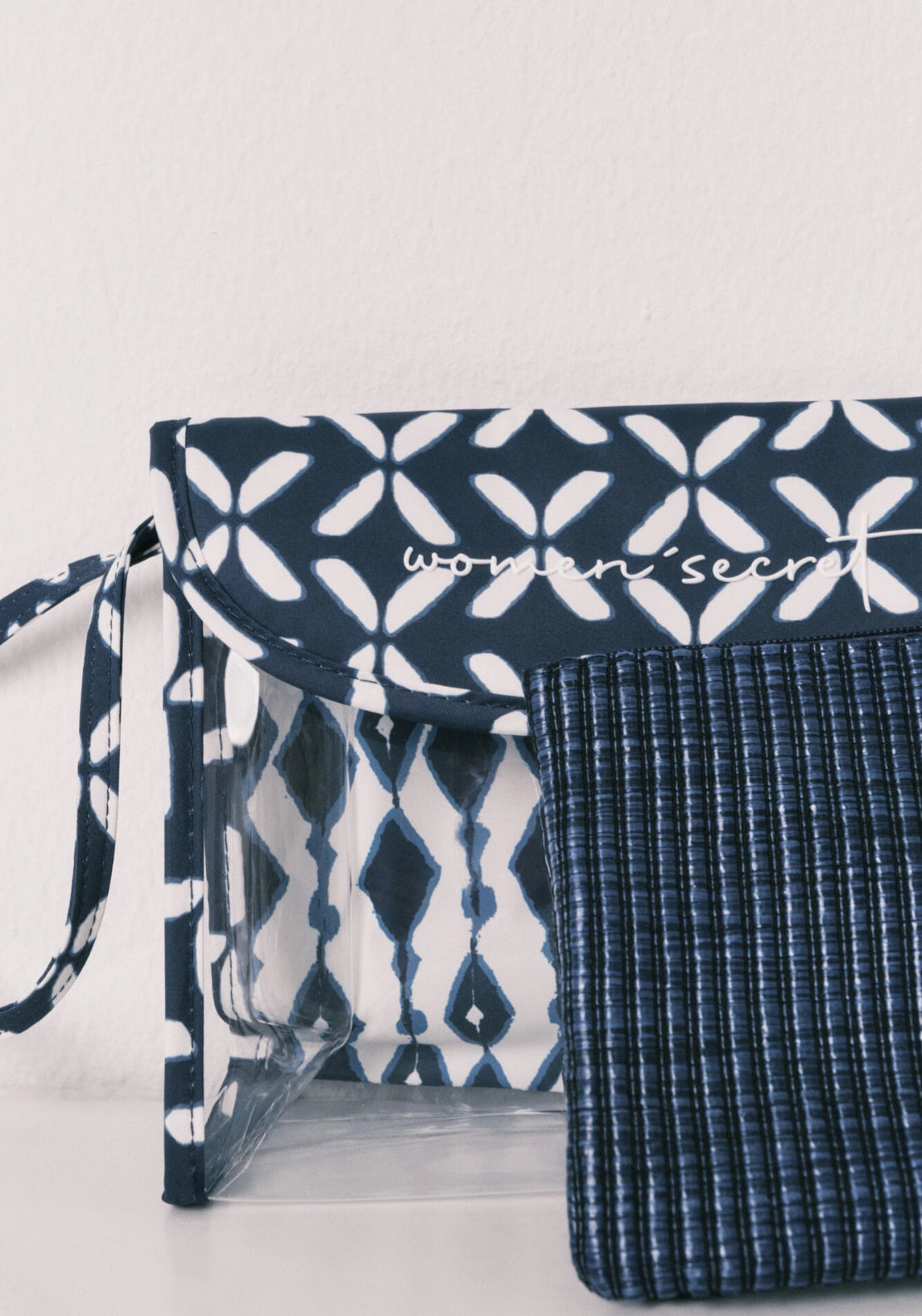 Printed Set of 2 Vanity Cases - Blue