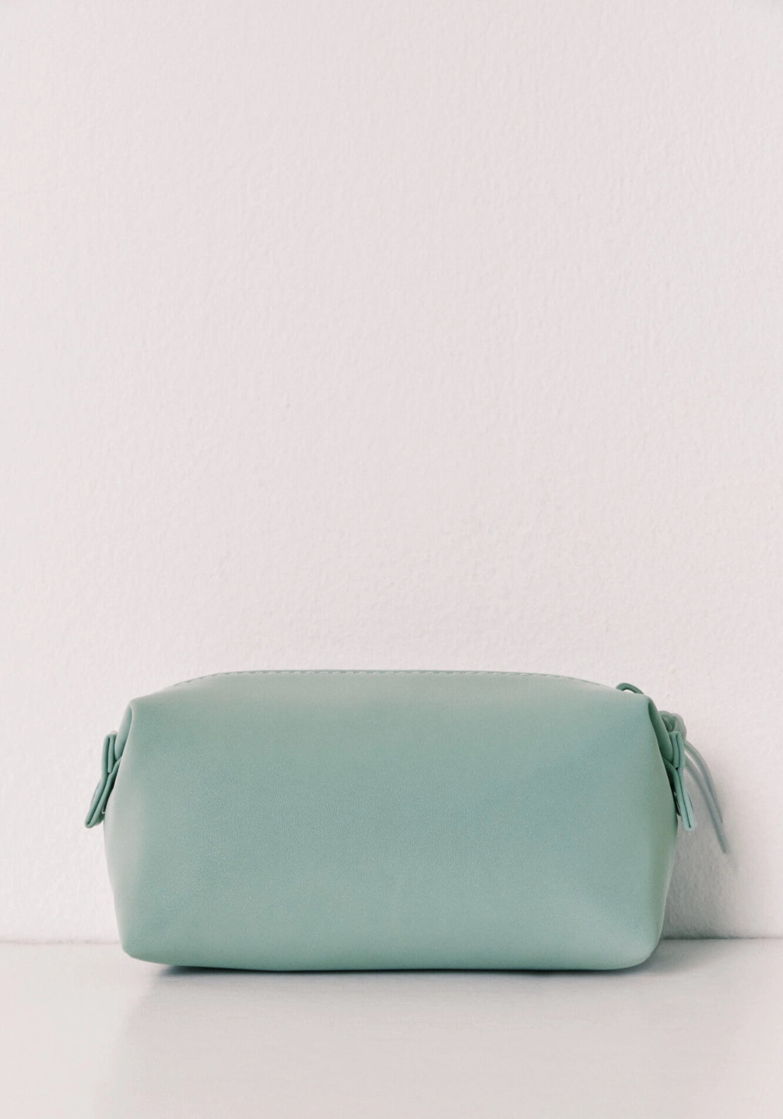Rubber Finish Zip Vanity Case - Green