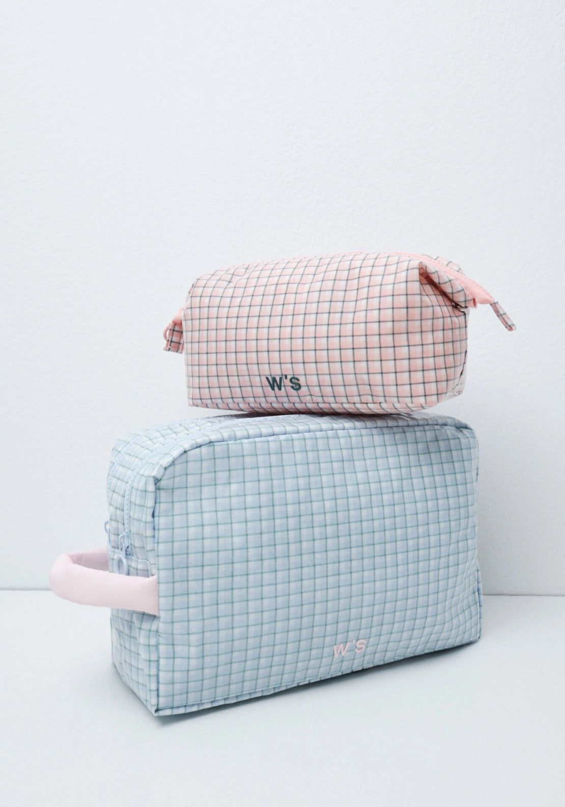 Plaid Large Vanity Case With Handle - Multicolour
