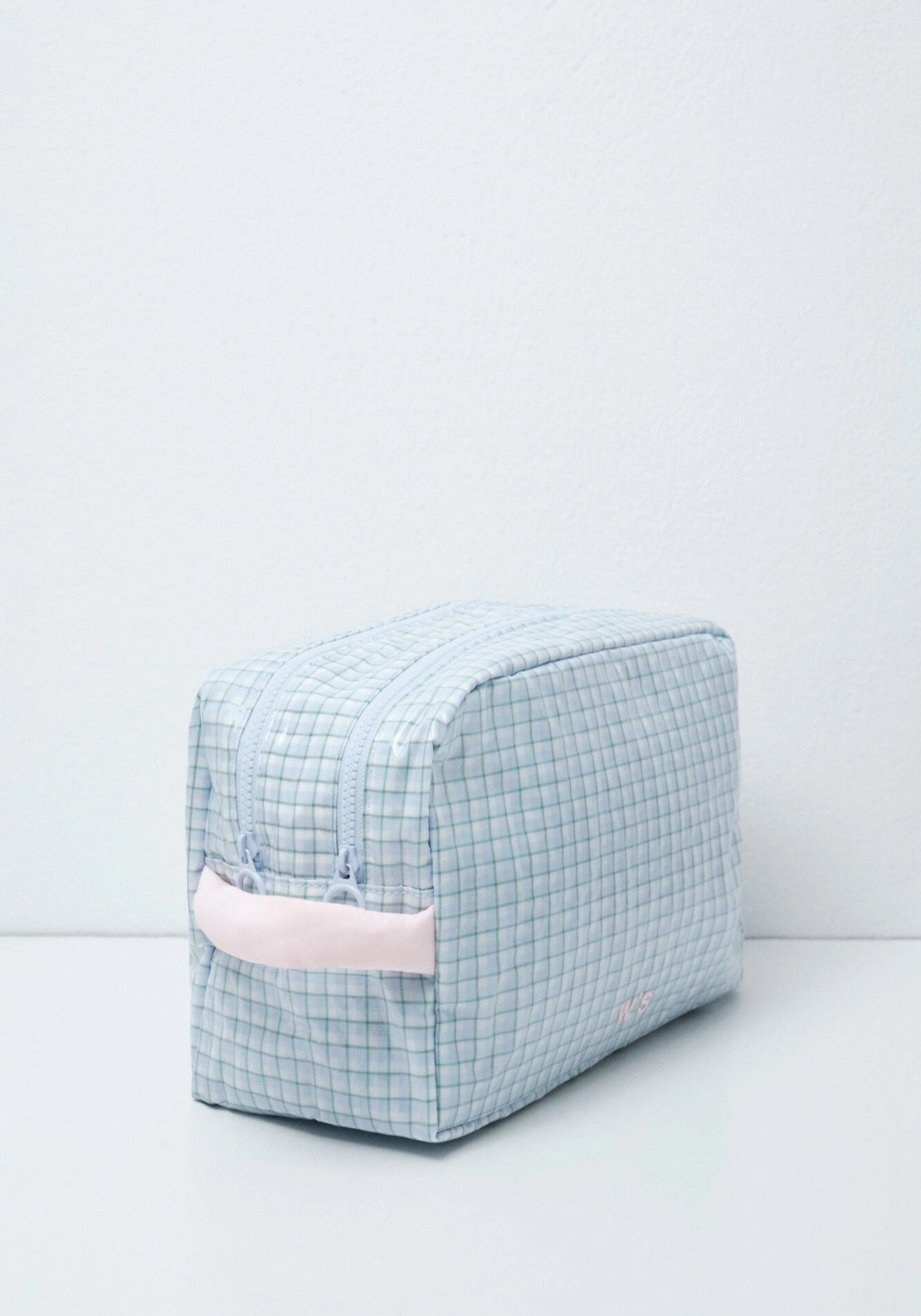 Plaid Large Vanity Case With Handle - Multicolour