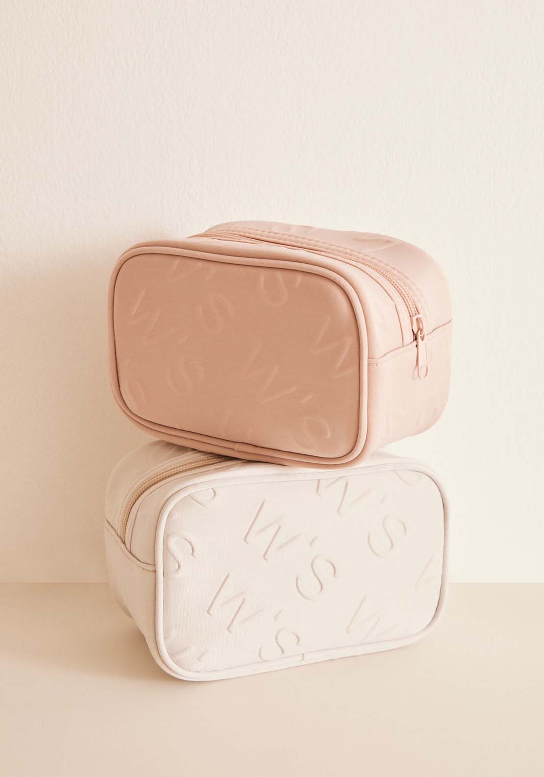 Womens Secret Pack 3 gray and pink logo toiletry bags - Green 3 Shaws Department Stores