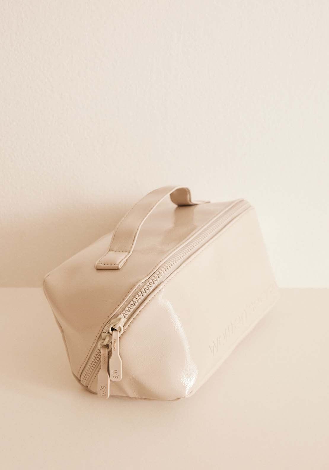 Womens Secret Medium gray patent toiletry bag - Grey 3 Shaws Department Stores