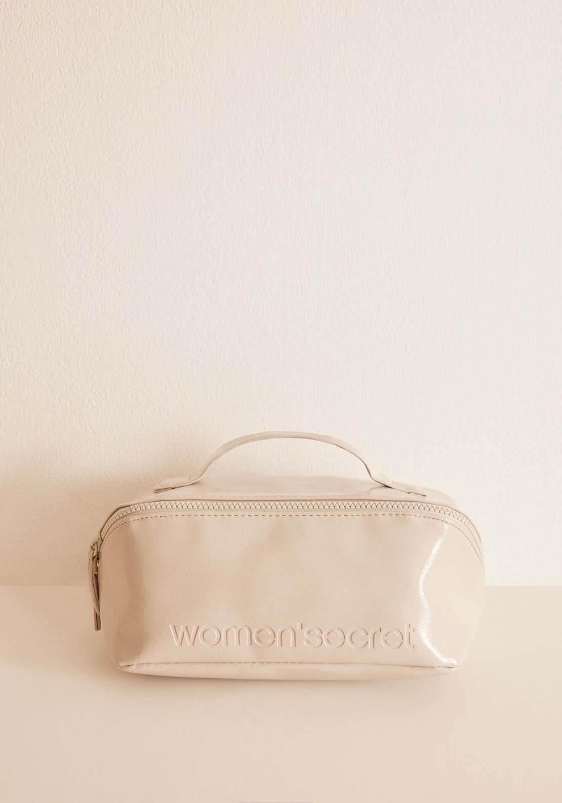 Womens Secret Medium gray patent toiletry bag - Grey 4 Shaws Department Stores