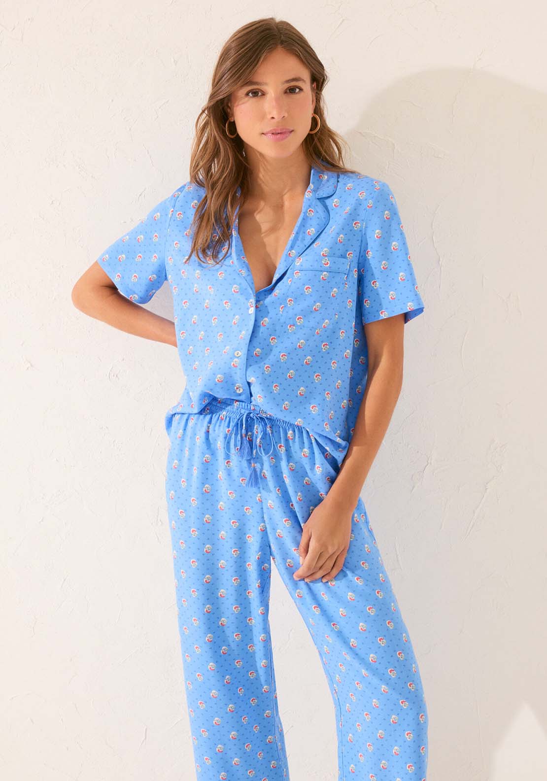 Short Sleeves Masculine Pyjama - Blue