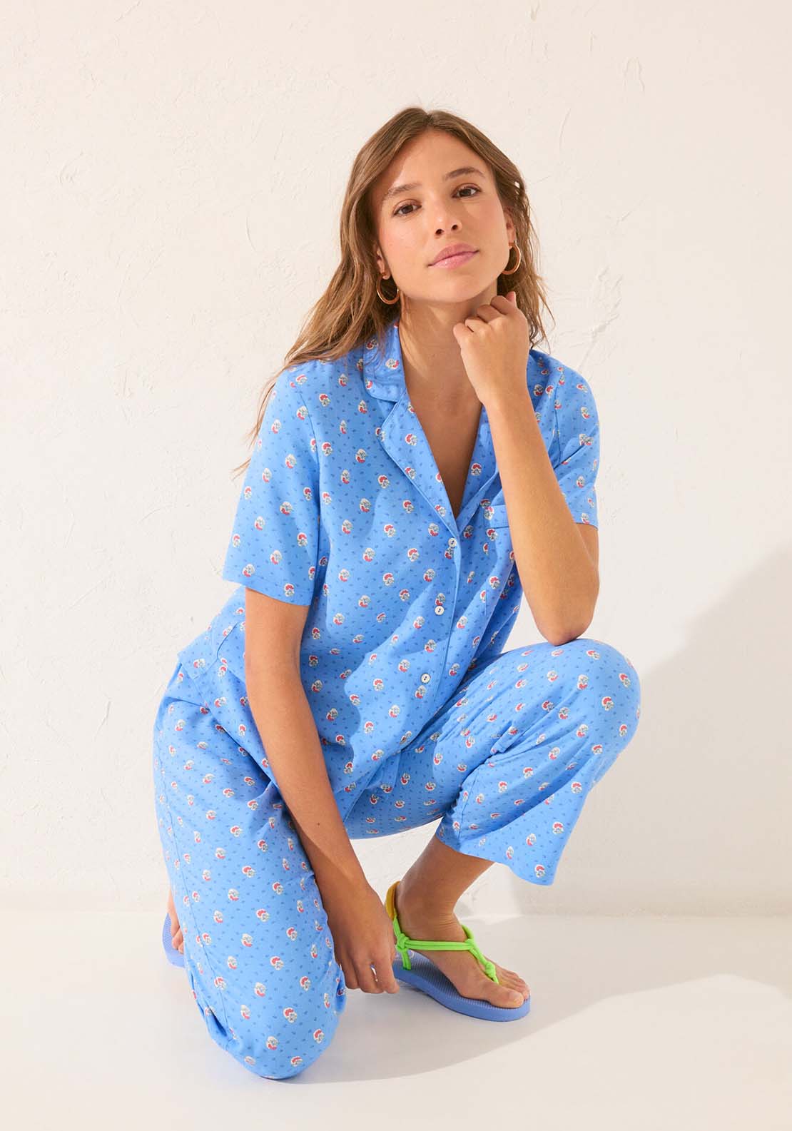 Short Sleeves Masculine Pyjama - Blue