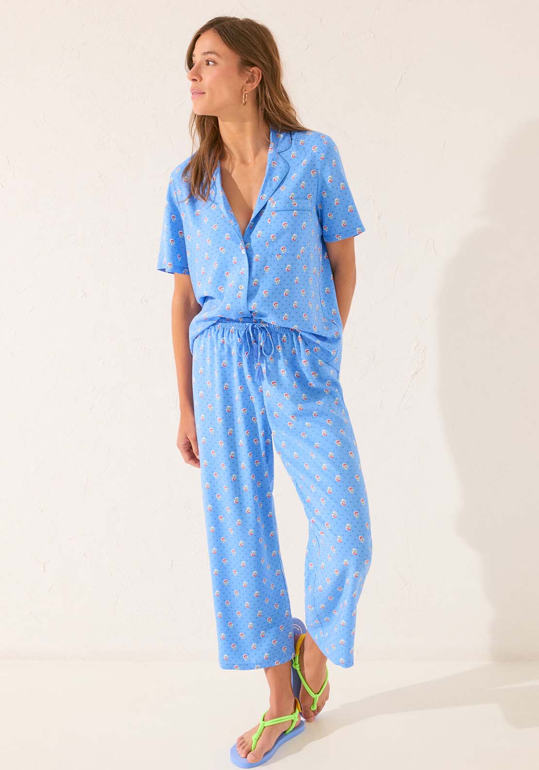 Short Sleeves Masculine Pyjama - Blue