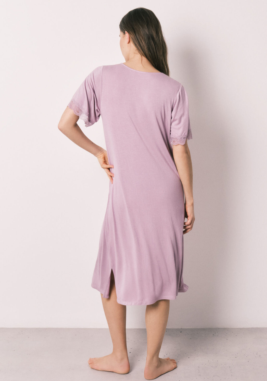 Viscose Soft Touch Long Nightgown - Pink