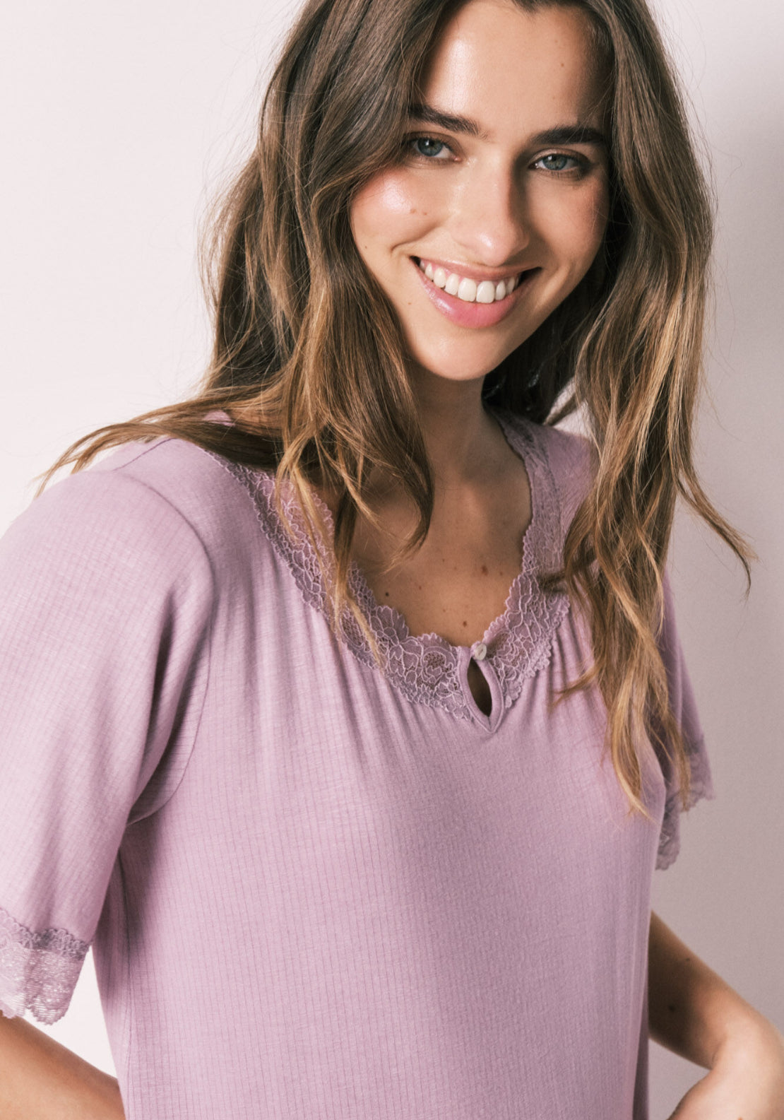 Viscose Soft Touch Long Nightgown - Pink