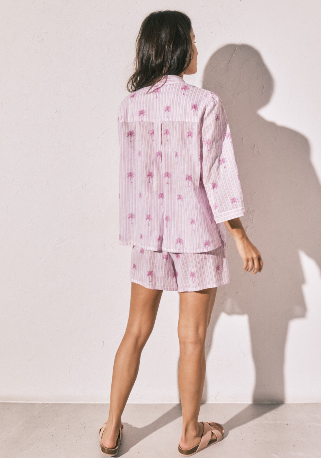 Striped Cotton Short Pyjamas - Pink