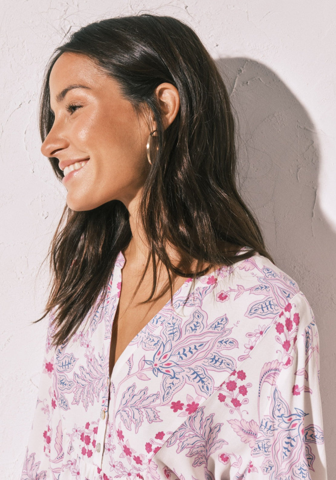 Printed Skirt &amp; Camisole Set - White