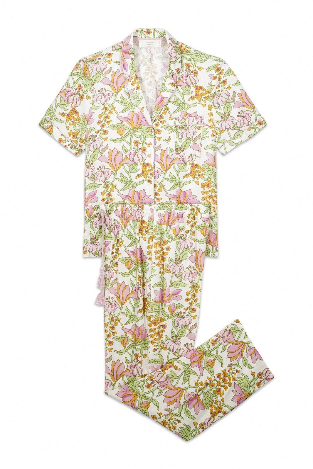 Womensecret Viscose classic pyjamas with floral print - White 6 Shaws Department Stores
