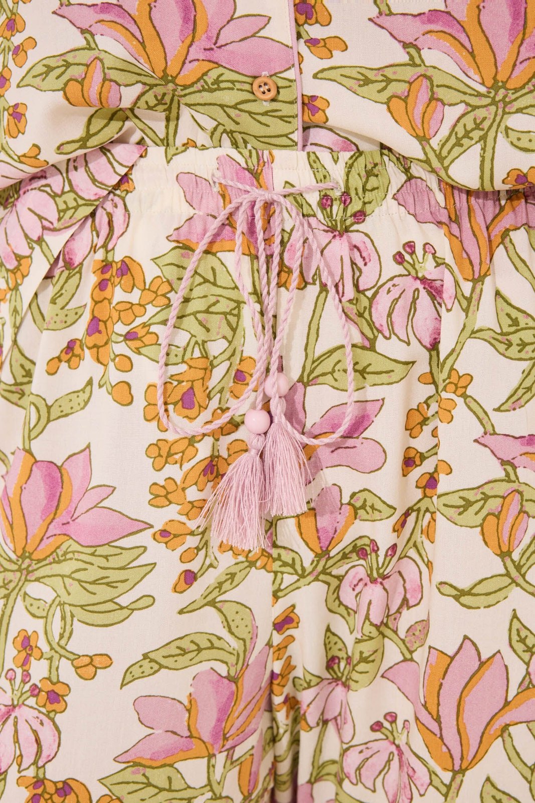 Womensecret Viscose classic pyjamas with floral print - White 2 Shaws Department Stores