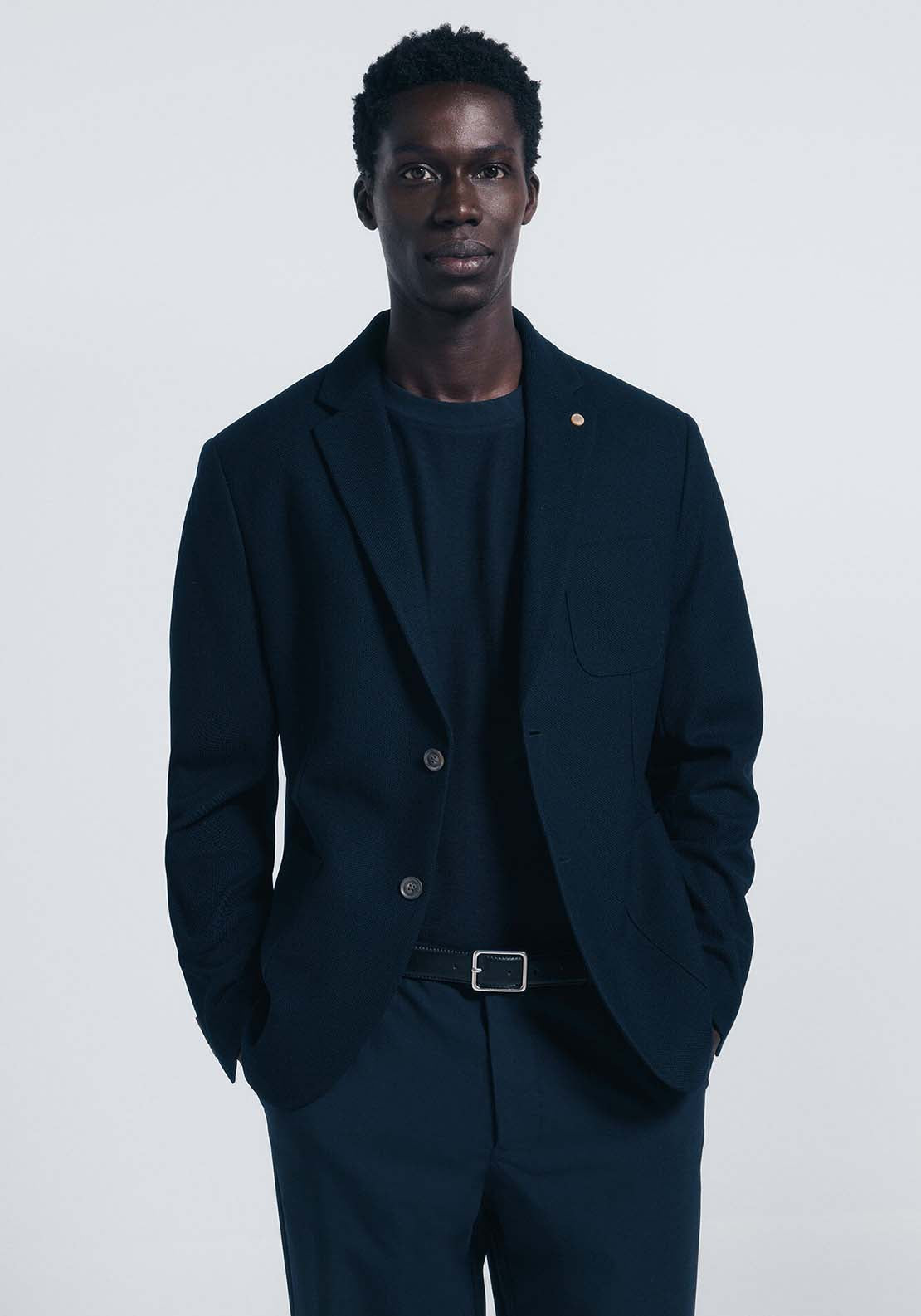Birdseye Blazer - Blue