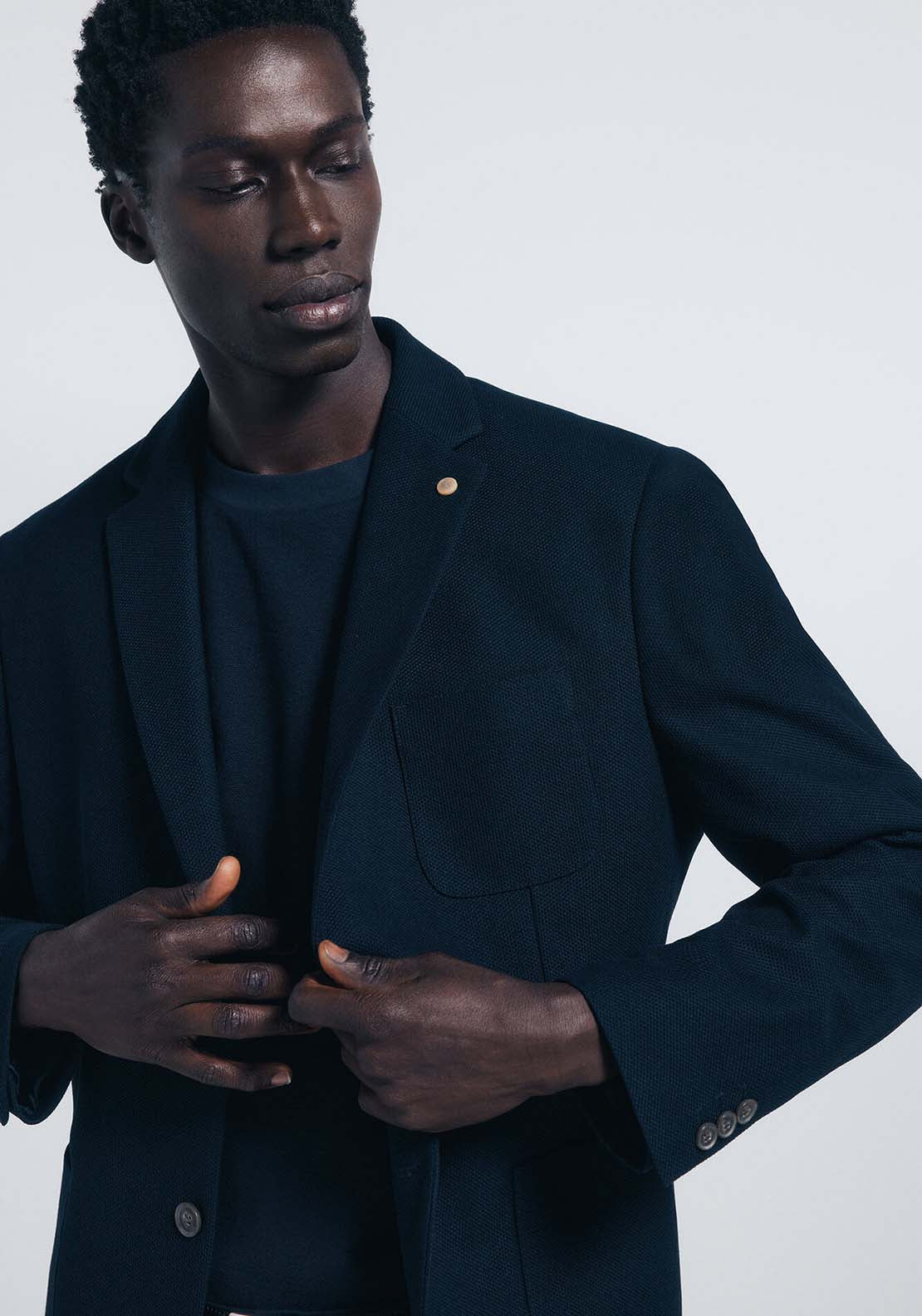Birdseye Blazer - Blue