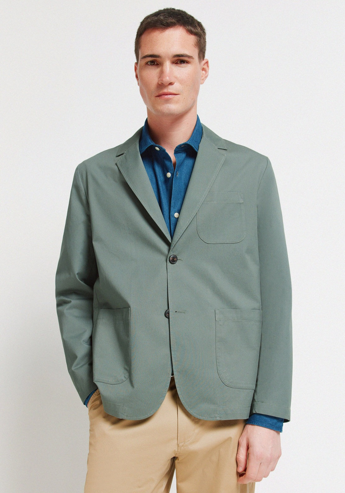 100% Cotton Blazer - Green