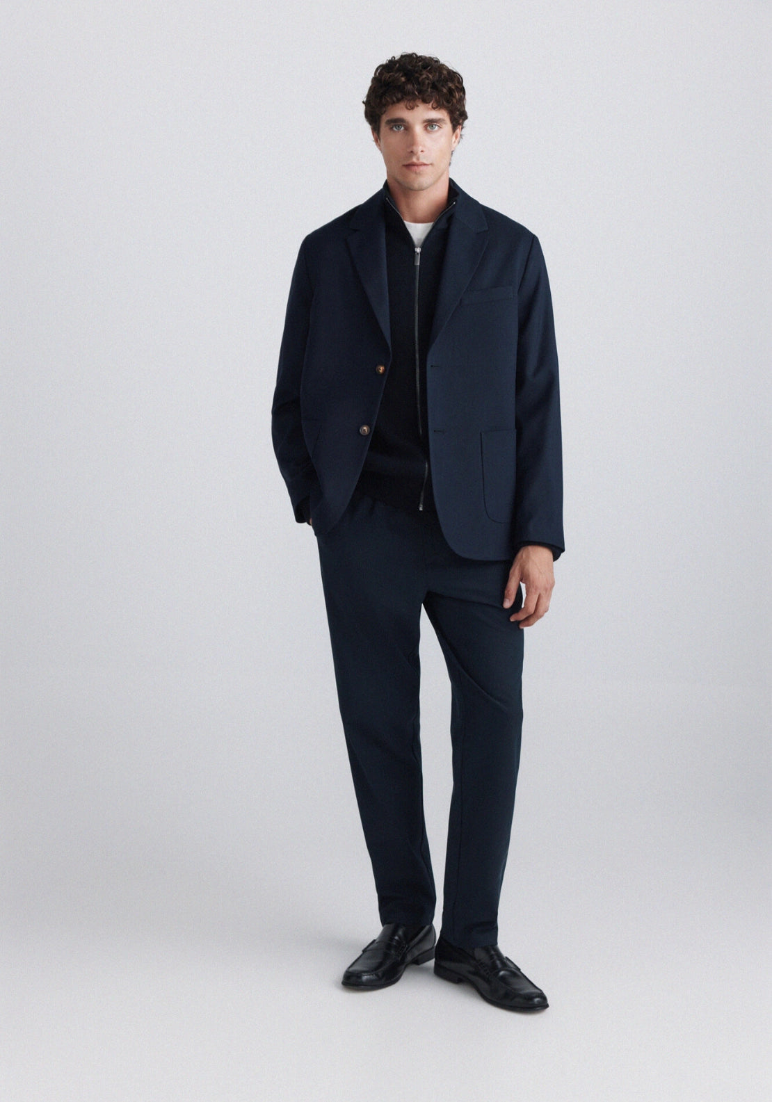 Relaxed Fit Blazer - Blue