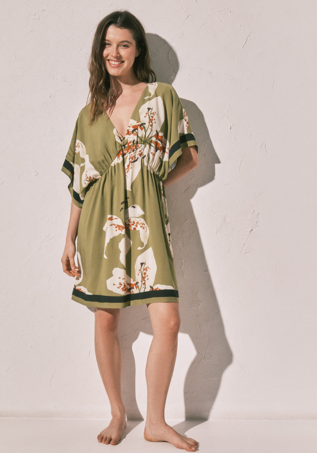 Printed Short Camisole - Green
