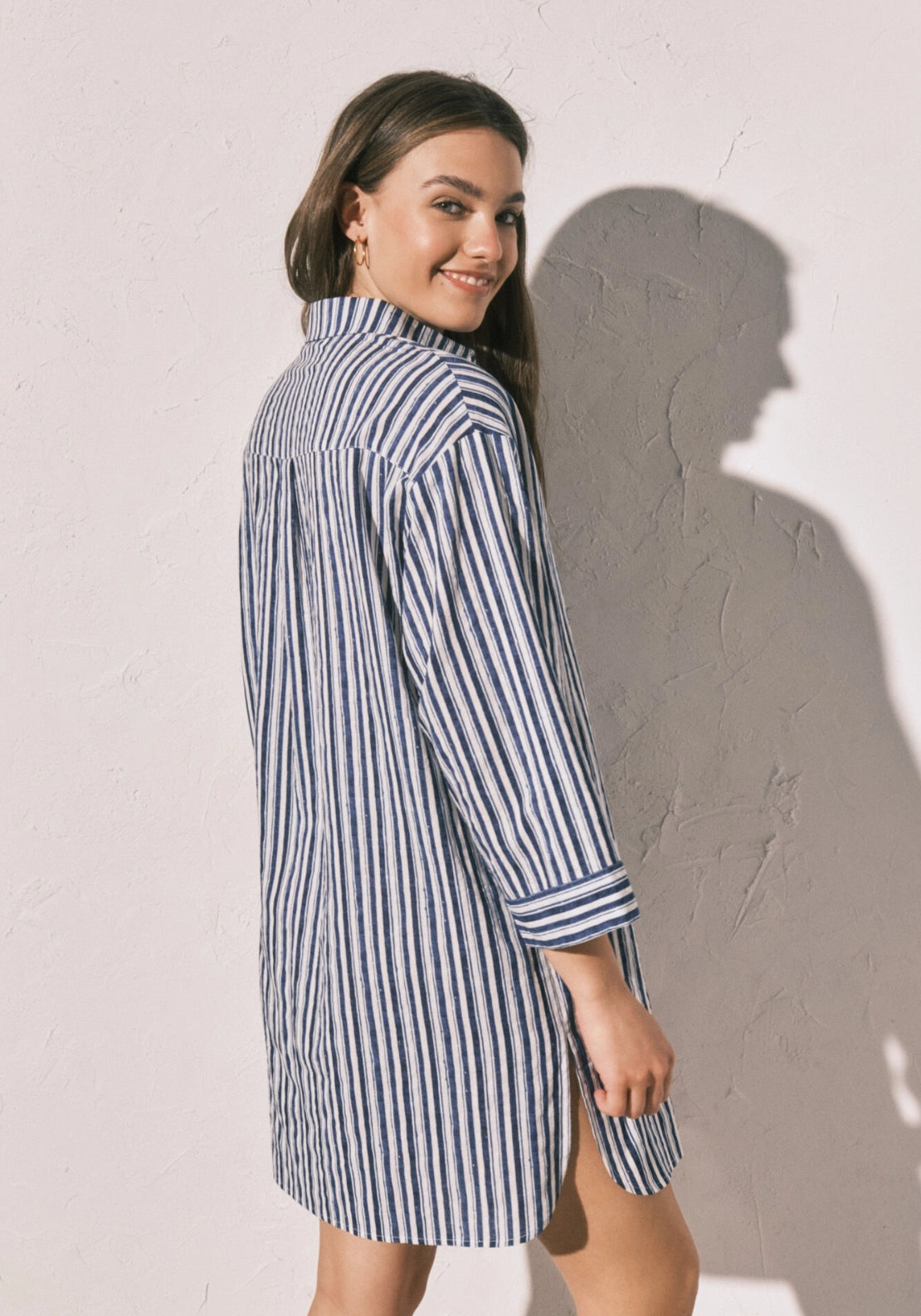 Striped Short PJ Cami - Blue
