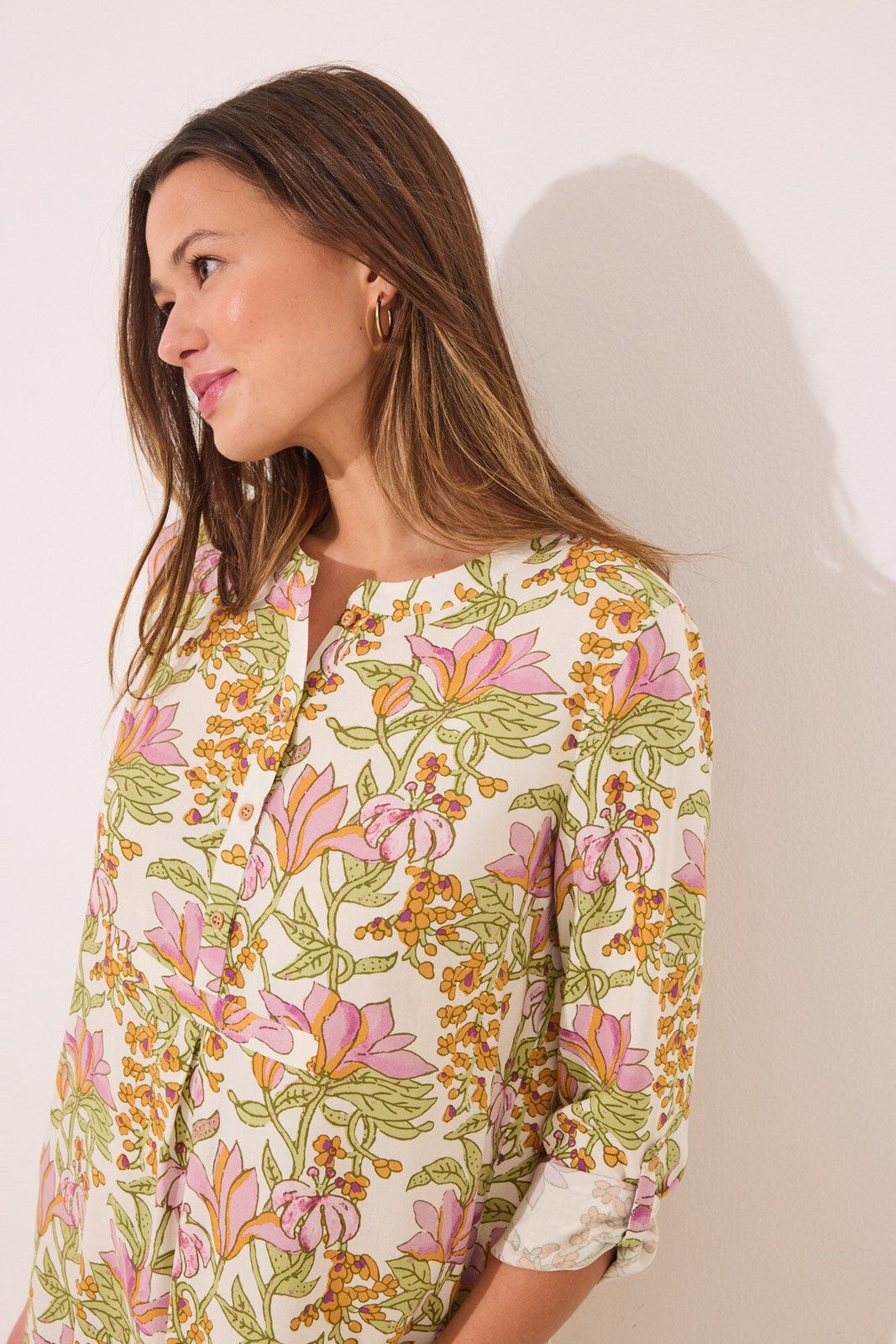 Womensecret Flower print viscose camisole - White 2 Shaws Department Stores