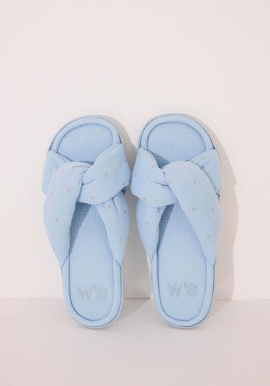 Open Shower Slippers - Blue