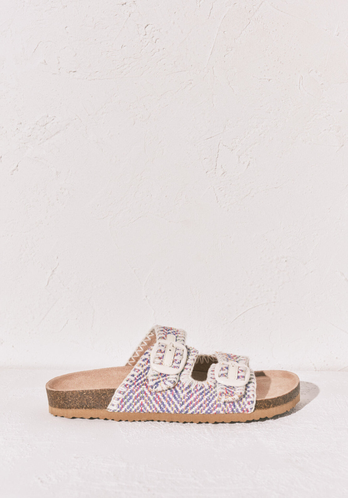 Topstitched Strap Sandal - Multicolour