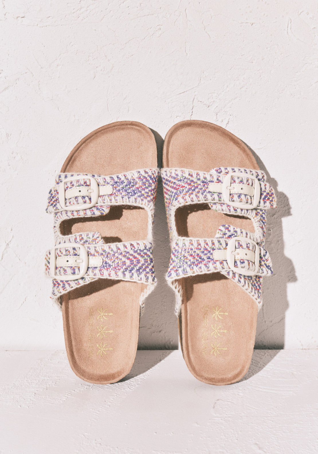 Topstitched Strap Sandal - Multicolour