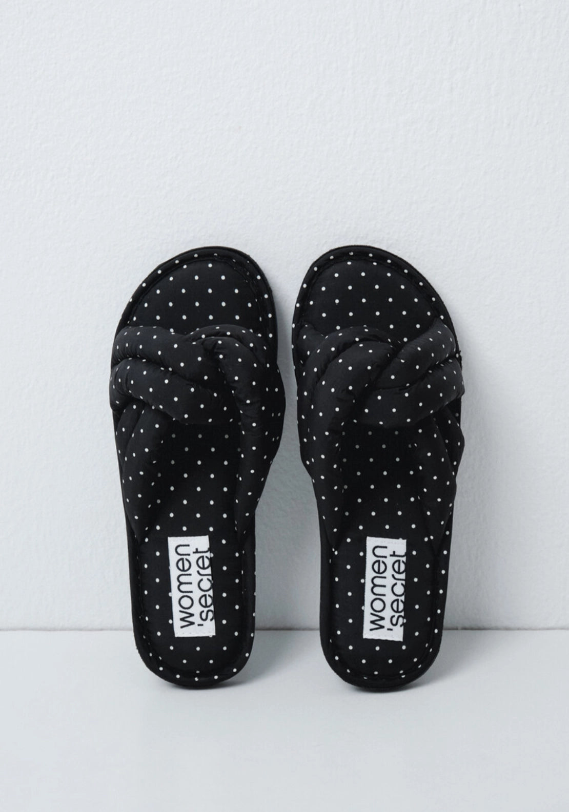 Womensecret Open Shower Knot Slippers - Black 1 Shaws Department Stores