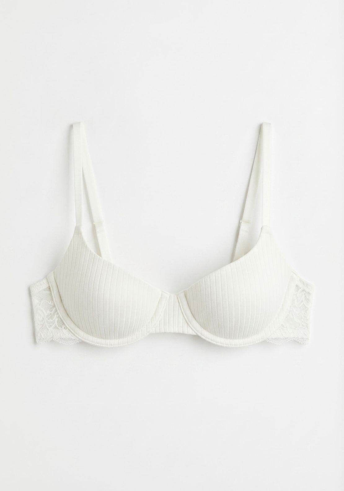 Classic Padded Cotton Bra Beautiful - White