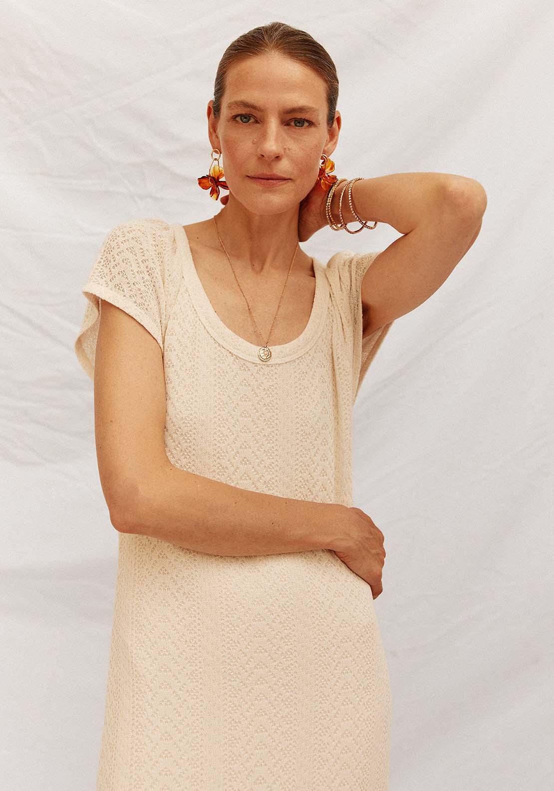 Structured Dress - Cream