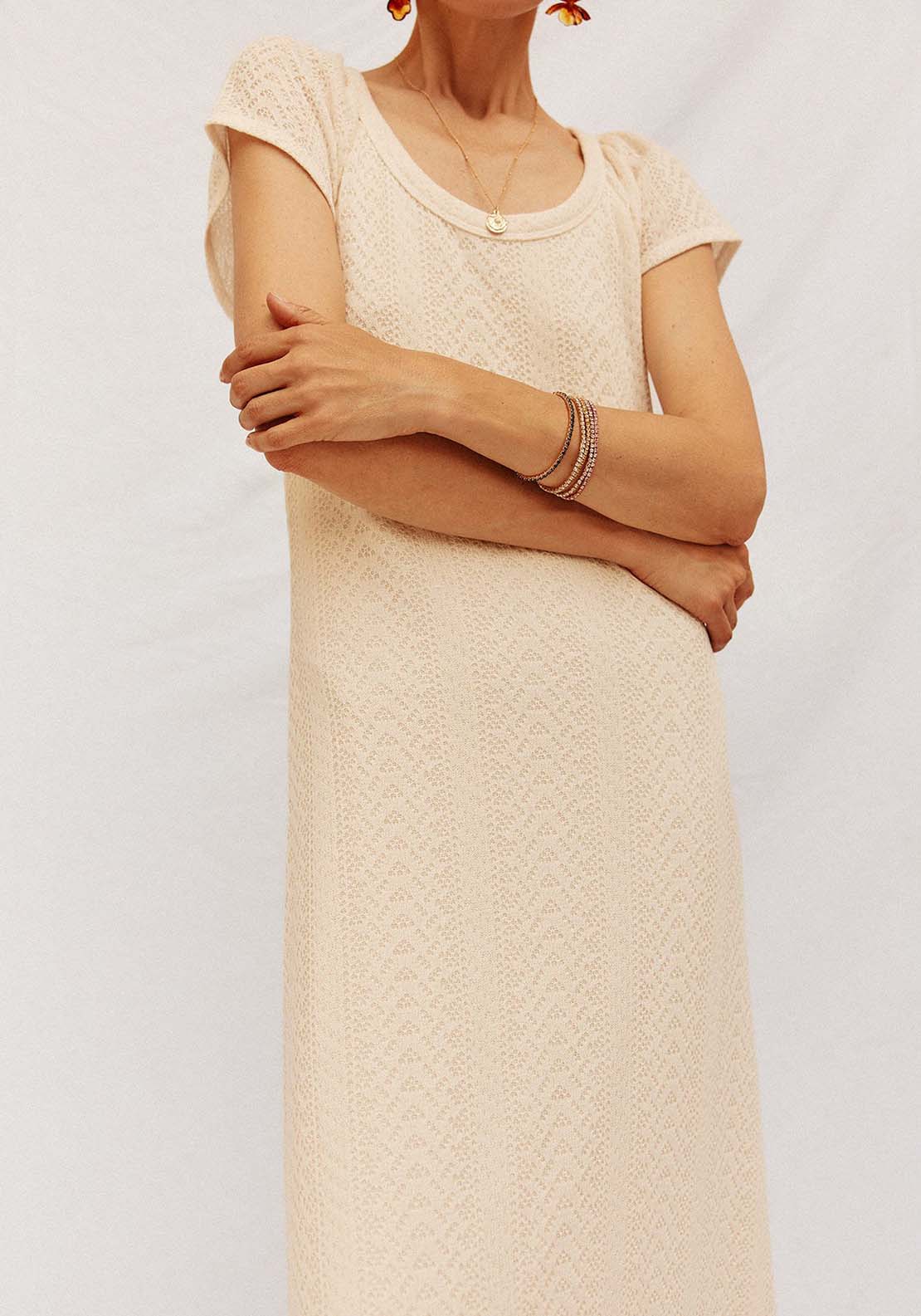 Structured Dress - Cream
